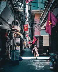 Hidden Hà Nôi 
Hà Nôi, Vietnam | September 2024

#alleyway #flag #moody #shadowplay #beautiful #hanoi #vietnam #hiddenhanoi #urban #street #urbanstreets #streetphotographyinternational #rawurbanshots #streetleaks #urbanaesthetics #streetfinder #travelphotography #traveldeeper #travelbug #passionpassport #travelwithme #exploretocreate #neverstopexploring #livetoexplore #wanderlust #discoverearth #shotoniphone #soulcollective #choosingouradventure #jfphototribute